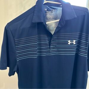 Under Armour Men's the play off Polo shirt in boy striped, Large